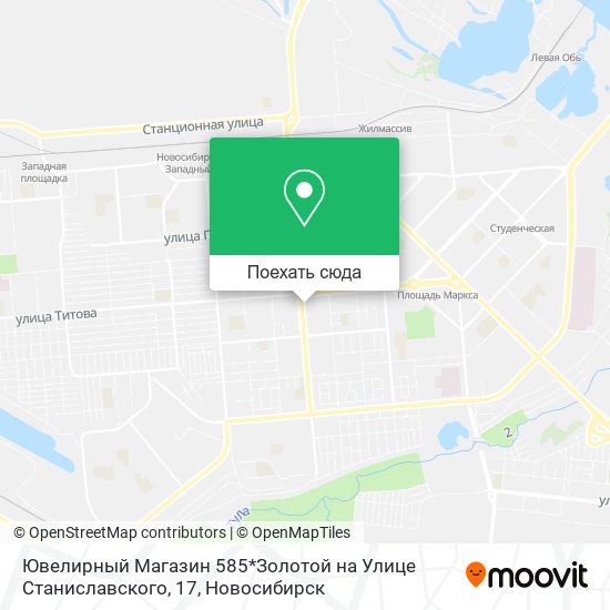 Карта Ювелирный Магазин 585*Золотой на Улице Станиславского, 17