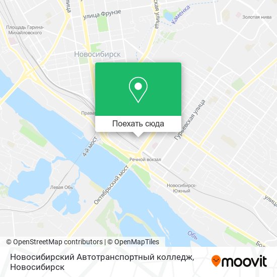 Карта Новосибирский Автотранспортный колледж
