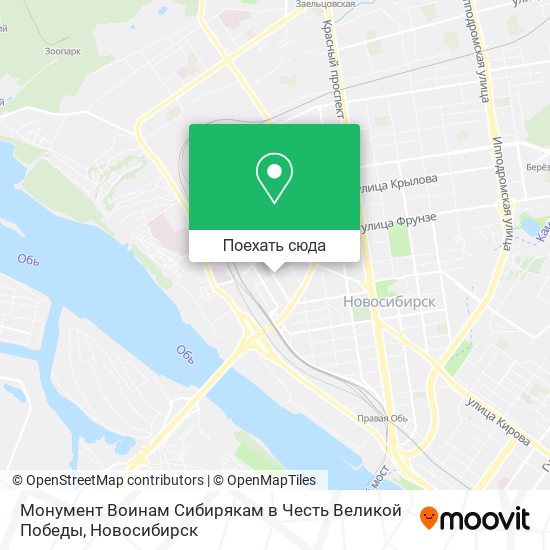 Карта Монумент Воинам Сибирякам в Честь Великой Победы