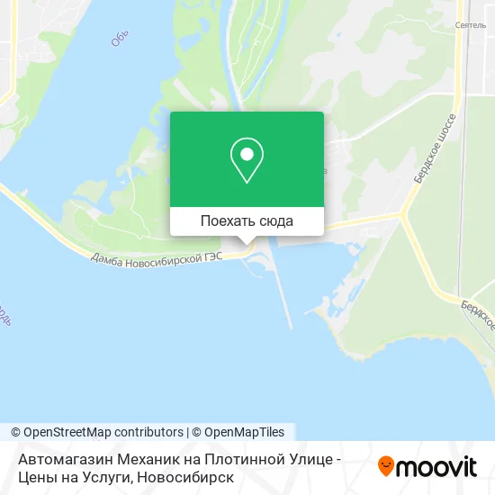 Карта Автомагазин Механик на Плотинной Улице - Цены на Услуги