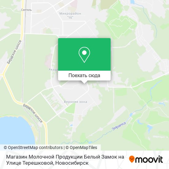 Карта Магазин Молочной Продукции Белый Замок на Улице Терешковой