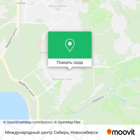 Карта Международный центр Сибирь
