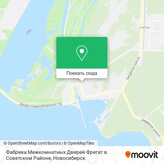 Карта Фабрика Межкомнатных Дверей Фрегат в Советском Районе