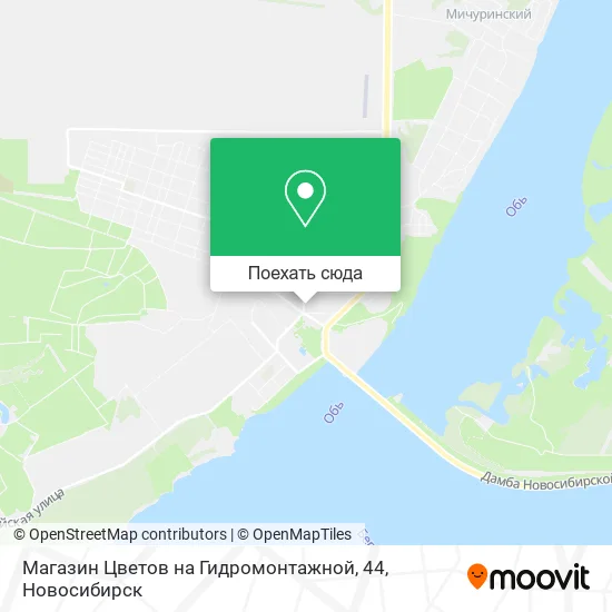 Карта Магазин Цветов на Гидромонтажной, 44