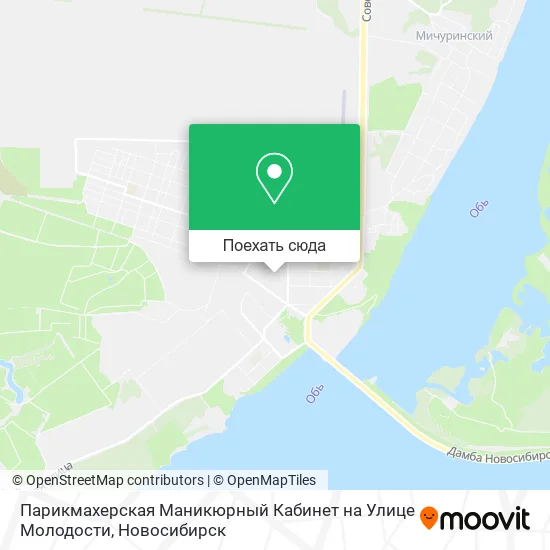 Карта Парикмахерская Маникюрный Кабинет на Улице Молодости