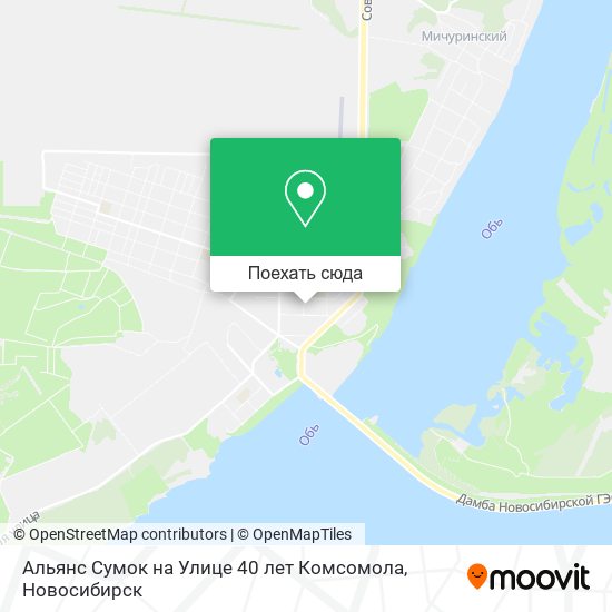 Карта Альянс Сумок на Улице 40 лет Комсомола