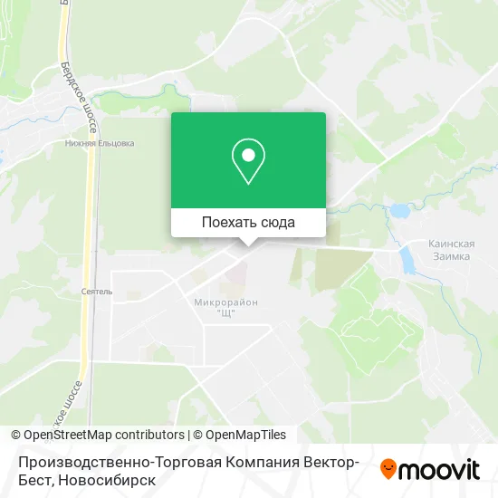 Карта Производственно-Торговая Компания Вектор-Бест