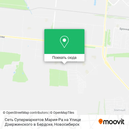 Карта Сеть Супермаркетов Мария-Ра на Улице Дзержинского в Бердске