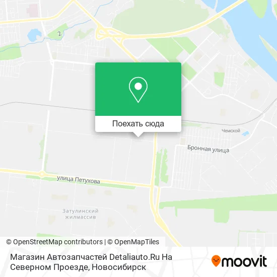 Карта Магазин Автозапчастей Detaliauto.Ru На Северном Проезде