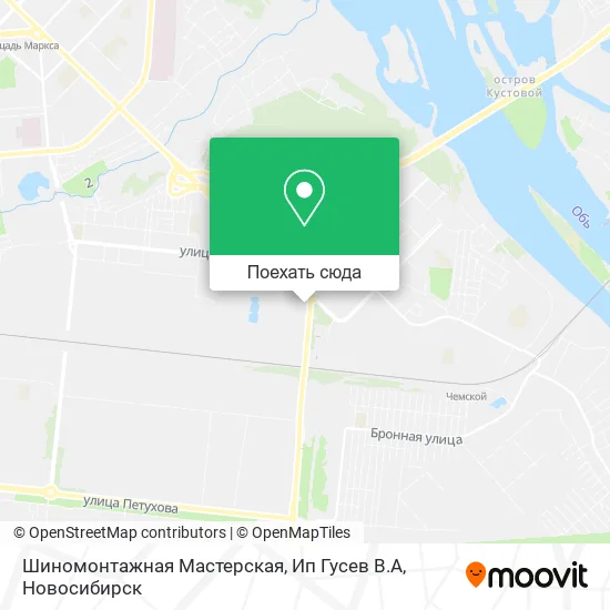 Карта Шиномонтажная Мастерская, Ип Гусев В.А