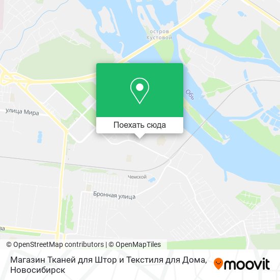 Карта Магазин Тканей для Штор и Текстиля для Дома