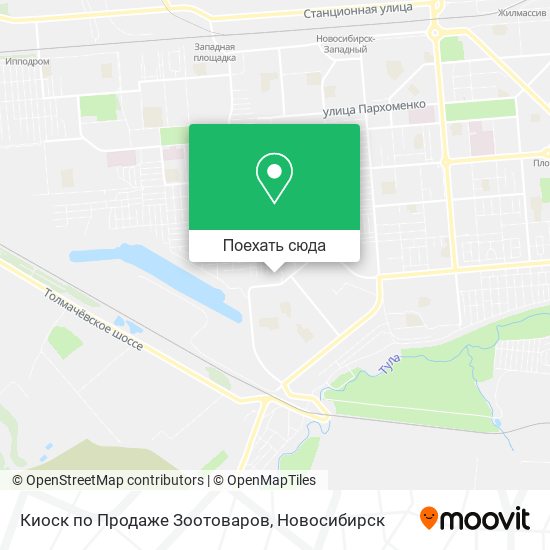 Карта Киоск по Продаже Зоотоваров