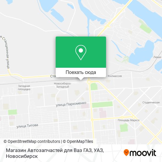 Карта Магазин Автозапчастей для Ваз ГАЗ, УАЗ