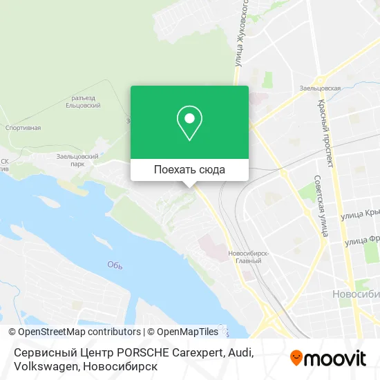 Карта Сервисный Центр PORSCHE Carexpert, Audi, Volkswagen