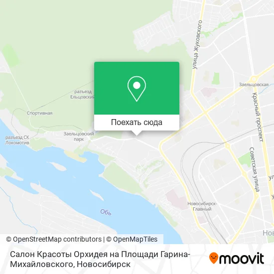 Карта Салон Красоты Орхидея на Площади Гарина-Михайловского