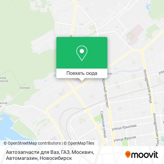 Карта Автозапчасти для Ваз, ГАЗ, Москвич, Автомагазин