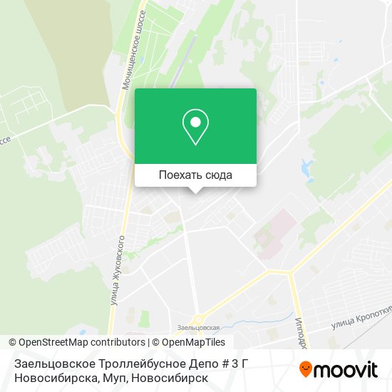 Карта Заельцовское Троллейбусное Депо # 3 Г Новосибирска, Муп