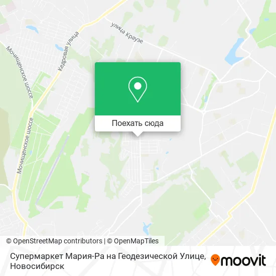 Карта Супермаркет Мария-Ра на Геодезической Улице