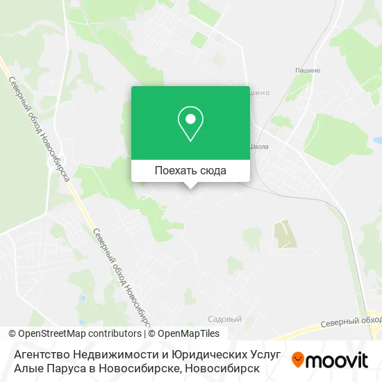 Карта Агентство Недвижимости и Юридических Услуг Алые Паруса в Новосибирске