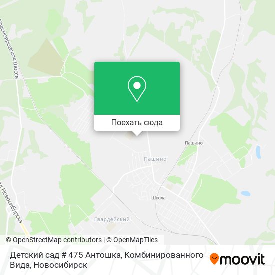 Карта Детский сад # 475 Антошка, Комбинированного Вида