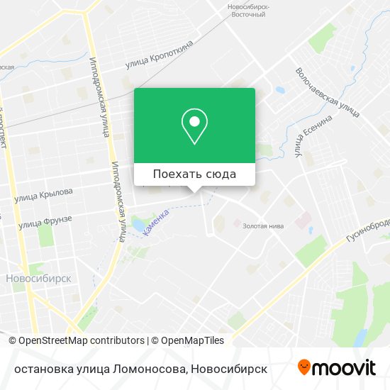 Карта остановка улица Ломоносова