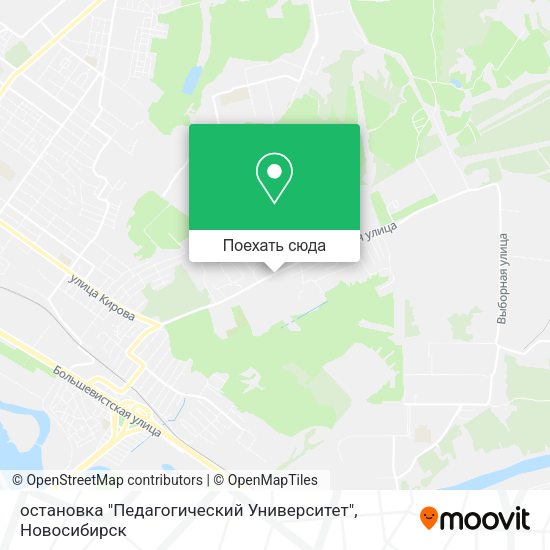 Карта остановка "Педагогический Университет"