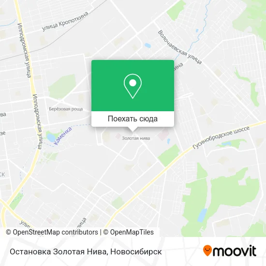 Карта Остановка Золотая Нива