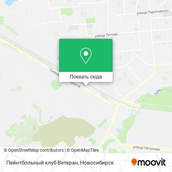 Карта Пейнтбольный клуб Ветеран