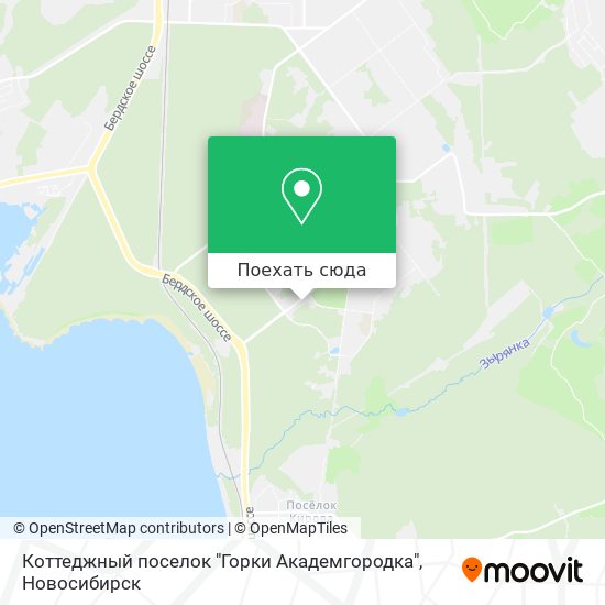 Карта Коттеджный поселок "Горки Академгородка"