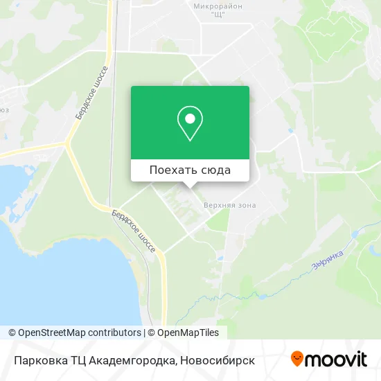 Карта Парковка ТЦ Академгородка