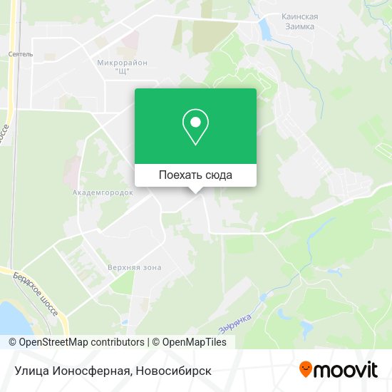 Карта Улица Ионосферная