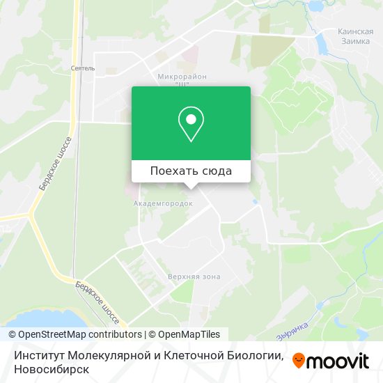 Карта Институт Молекулярной и Клеточной Биологии
