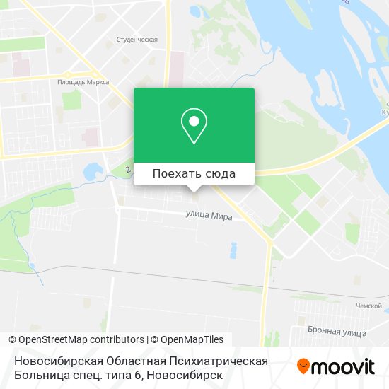 Карта Новосибирская Областная Психиатрическая Больница спец. типа 6
