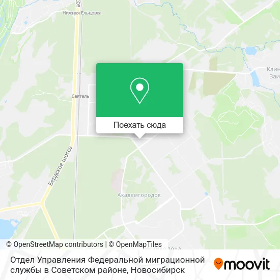 Карта Отдел Управления Федеральной миграционной службы в Советском районе