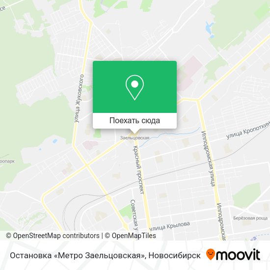 Карта Остановка «Метро Заельцовская»