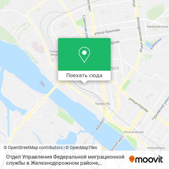 Карта Отдел Управления Федеральной миграционной службы в Железнодорожном районе