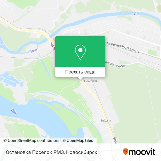 Карта Остановка Посёлок РМЗ
