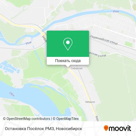 Карта Остановка Посёлок РМЗ