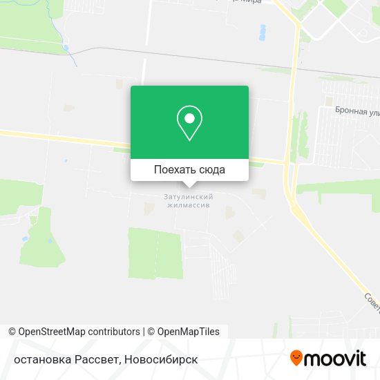 Карта остановка Рассвет
