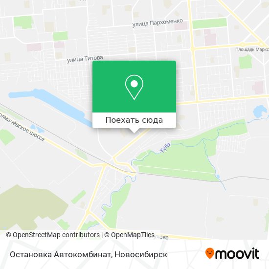 Карта Остановка Автокомбинат