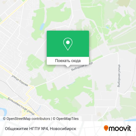 Карта Общежитие НГПУ №4