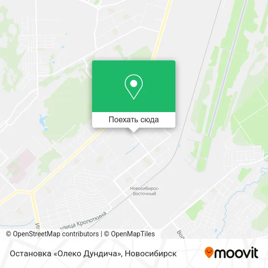 Карта Остановка «Олеко Дундича»