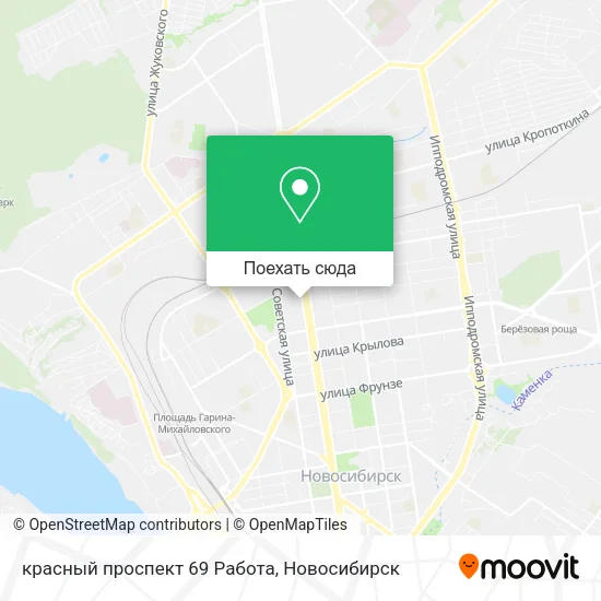 Карта красный проспект 69  Работа