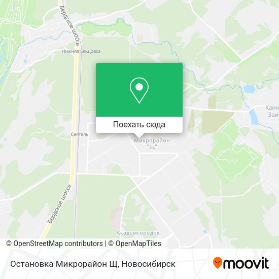 Карта Остановка Микрорайон Щ