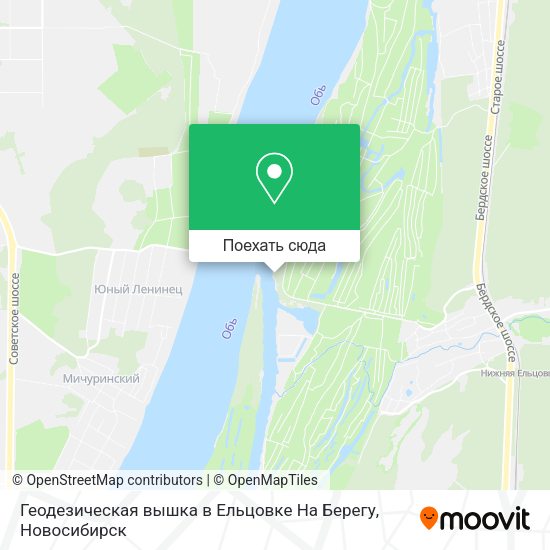 Карта Геодезическая вышка в Ельцовке На Берегу