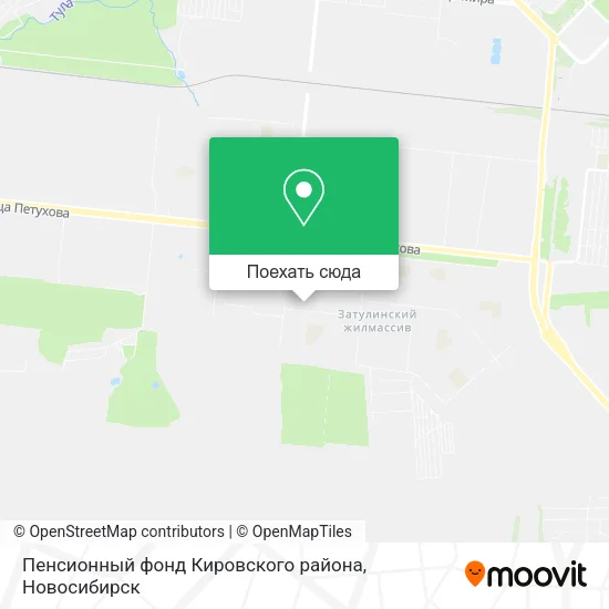 Карта Пенсионный фонд Кировского района