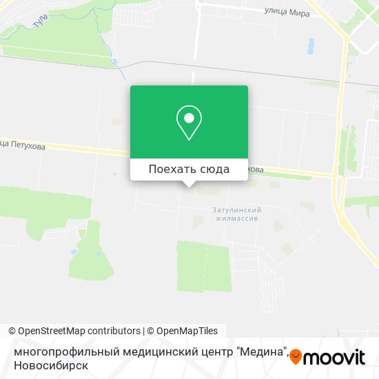 Карта многопрофильный медицинский центр "Медина"