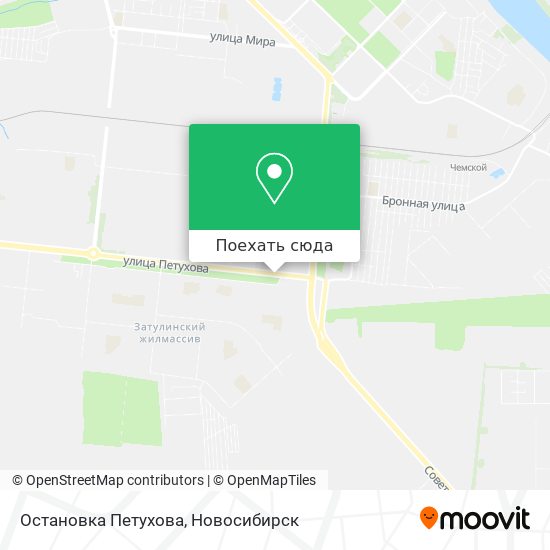 Карта Остановка Петухова