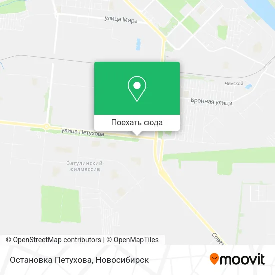 Карта Остановка Петухова