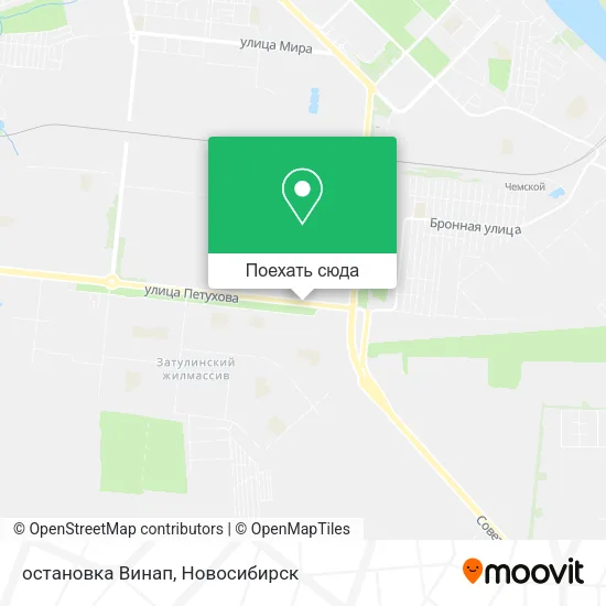 Карта остановка Винап